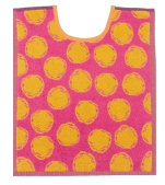bavoir reversible 33x40 cm eponge 00 coton ballon rose orange