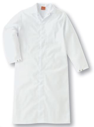 blouse homme mancheslongues fermeturepressions poches polycoton blanc