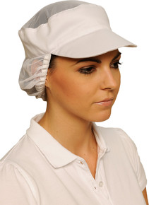 casquette blanche filet de protection polycoton 65 35 taille unique 340