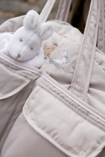 doudou lapin et sac