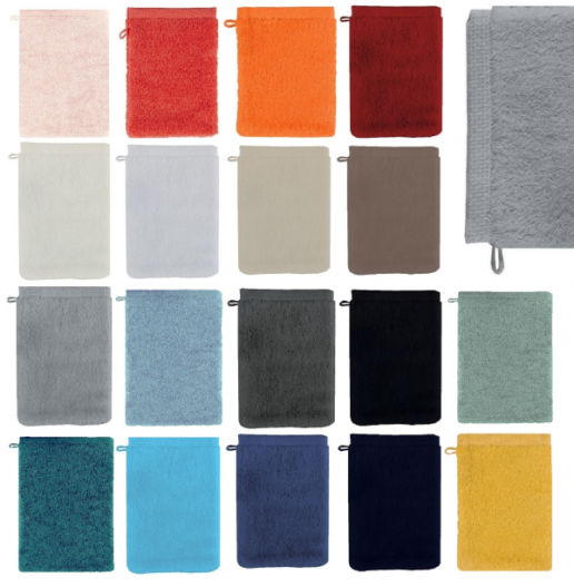 gant toilette uni 28 coloris