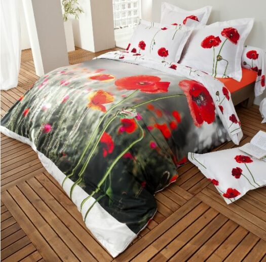housse couette coquelicot