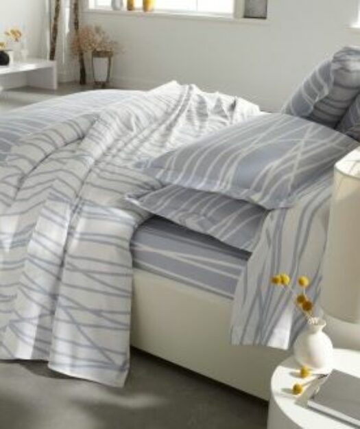 housse couette gris ligne