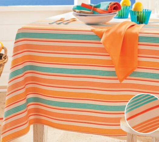 nappe rayure orange U