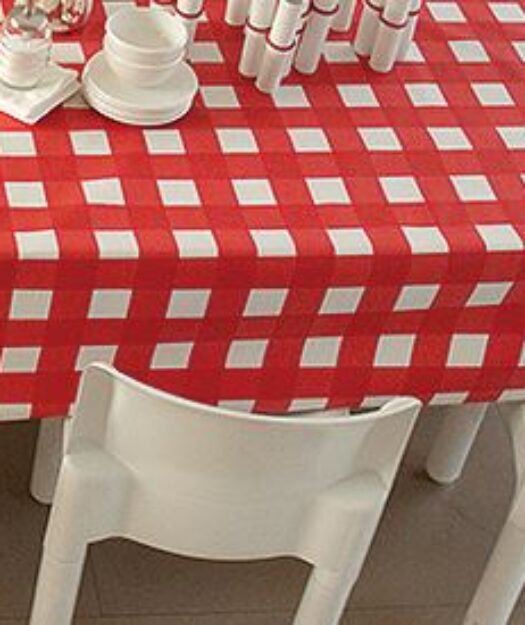 nappe toile ciree rouge E