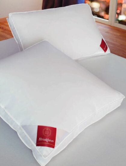 oreiller 90 100 duvet oie enveloppe coton mako lavable 60C confort souple medium ferme extra ferme speciale dormeur sur le cote