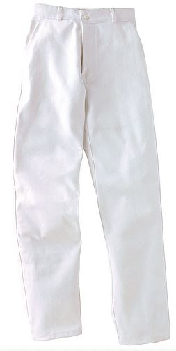 pantalon h ceinture passants polycoton 36a60 blanc