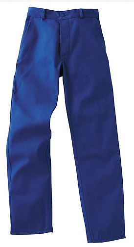 pantalon h ceinture passants polycoton 36a60 bleu