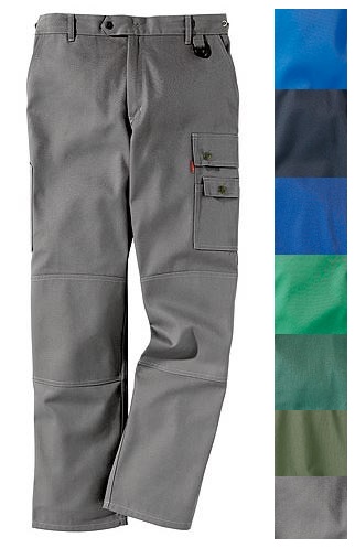 pantalon h ceinture reglablepochestylo renfortsgenouxtissu portecle polycoton 36a60 entrejambe82 coloris bleu bugatti gris vert
