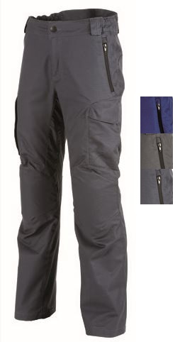pantalon h ergonomique polycoton gris bleu