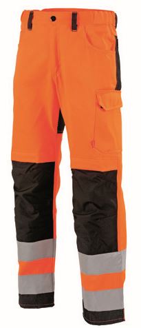pantalon h norme flash visibilite satinfluorescent polycoton multicoloreorange