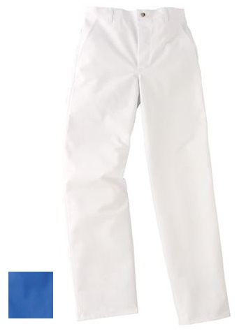 pantalon homme cainture droite multipoches 38a58 blanc bleu