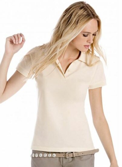 polo femme ecru naturel 100 coton S XL 