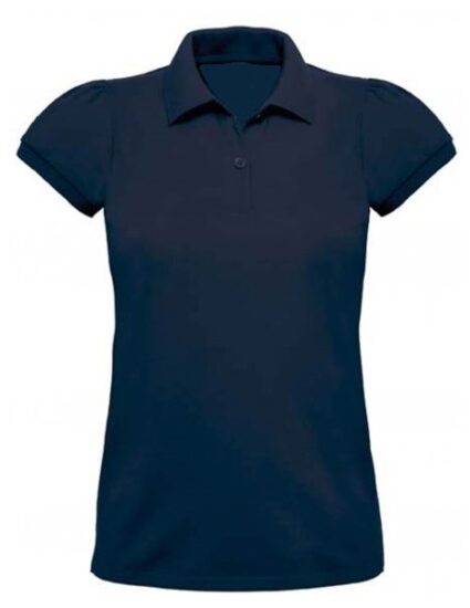 polo femme marine 100 coton demi manche XS XXL 