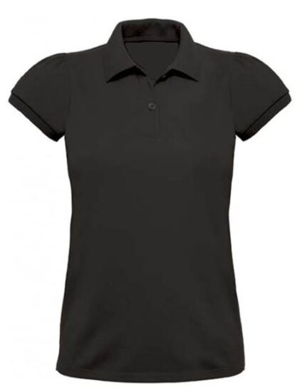 polo femme noir 100 coton demi manche XS XXL 