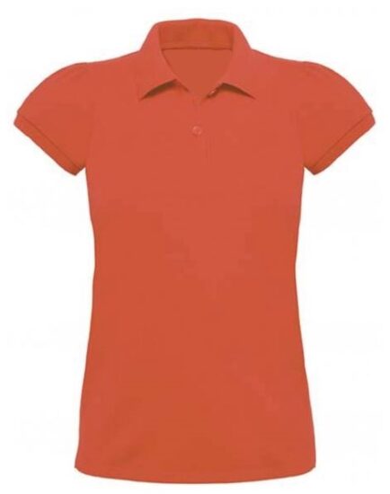 polo femme orange 100 coton demi manche XS XXL 