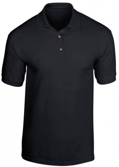 polo homme noir 50coton 50polyester S XXL