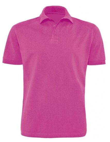 polo homme rose framboise 100 coton S XXXL 