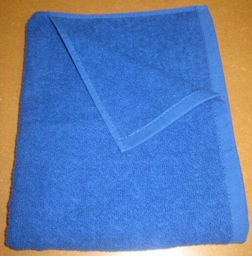 serviette eponge coiffeur 1couleur bleu