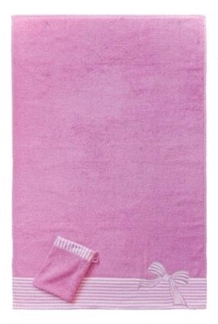 serviette gant rose baby