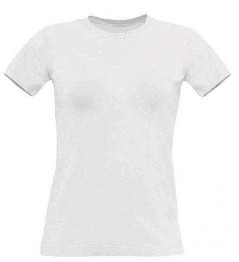 t shirt femme blanc 100coton col rond large cote 1x1 couture laterales S XL