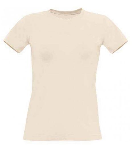 t shirt femme naturel 100coton col rond large cote 1x1 couture laterales S XL 
