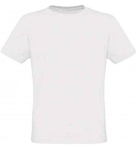 t shirt homme blanc 100coton col rond large cote 1x1 couture laterales S XXL 