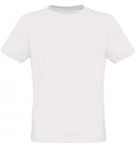 t shirt homme blanc 100coton col rond large cote 1x1 couture laterales S XXL