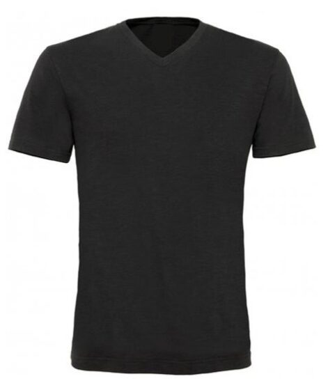 t shirt homme noir 100coton col v S XXL 