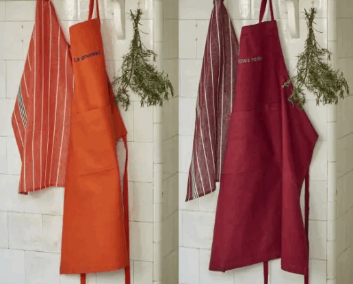 Tablier uni personnalisé par la broderie