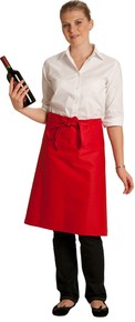 tablier bistrot polycoton 65 35 75cm rouge