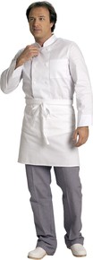 tablier cuisinier 50cm 50x105cm bachette blanche pm950