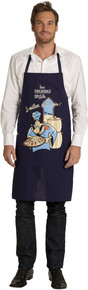 tablier humoristique couscous impression couscous 100coton bleu marine 