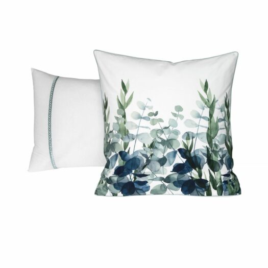 Taie d'oreiller carrée et rectangle en coton percale eucalyptus