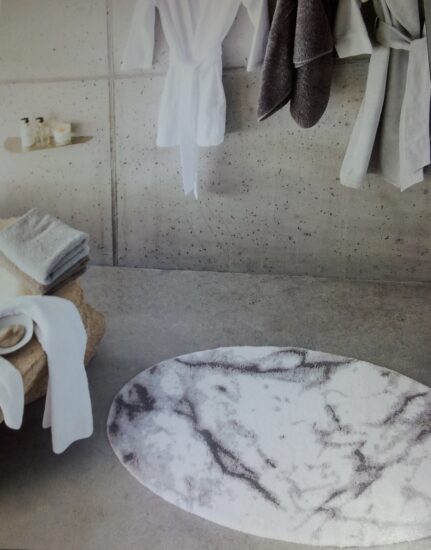 tapis de sol et tapis de bain superbe qualité coupe de pierre gris et blanc