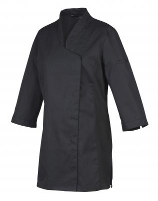 veste alimentaire cuisine pour dame manches longues uni noir vêtements de travail professionnels