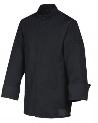 veste alimentaire cuisine manches longues uni noir vêtements de travail professionnelveste alimentaire cuisine manches longues uni noir vêtements de travail professionnel